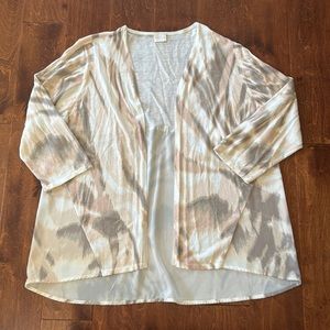 Chico's Brodie animal print cardigan Sz unk